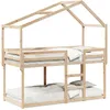 Image de vidaXL Lit superposÃ© avec toit 90x200 cm bois de pin massif
