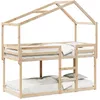 Image de vidaXL Lit superposÃ© avec toit 80x200 cm bois de pin massif