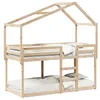 Image de vidaXL Lit superposÃ© avec toit 90x190 cm bois massif de pin