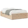 Image de vidaXL Cadre de lit sans matelas 135x190 cm bois de pin massif