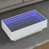 Image de vidaXL Table basse avec LED blanc 90x50x30 cm bois d'ingÃ©nierie