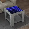 Image de vidaXL Table basse avec LED gris bÃ©ton 53x53x45 cm bois d'ingÃ©nierie