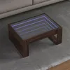 Image de vidaXL Table basse avec LED infini chÃªne marron 70x53x30 cm