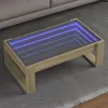 Image de Vidaxl Table Basse Avec Led Infini ChÃªne Sonoma 90x53x30 Cm
