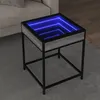 Image de vidaXL Table basse avec LED Infinity sonoma gris 40x40x51 cm
