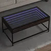 Image de vidaXL Table basse avec LED Infinity chÃªne marron 90x50x41 cm