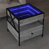 Image de vidaXL Table basse avec LED Infinity sonoma gris 50x50x51 cm