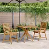 Image de Vidaxl Ensemble Ã Manger De Jardin 3 Pcs Bois D'acacia Solide