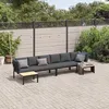Image de Vidaxl Salon De Jardin 4 Pcs Avec Coussins Noir Aluminium