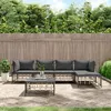 Image de Vidaxl Ensemble De Bancs De Jardin Avec Coussins 3 Pcs Noir