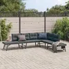 Image de Vidaxl Bancs De Jardin Avec Coussins Lot De 4 Acier Enduit De Poudre