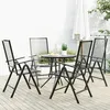 Image de Vidaxl Ensemble De Chaises De Jardin Inclinables 5 Pcs Anthracite