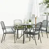 Image de Vidaxl Ensemble De Chaises De Jardin Empilables 5 Pcs Anthracite