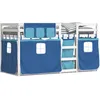 Image de vidaXL Lit superposÃ© avec rideaux bleu 80x200 cm bois pin massif