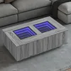 Image de vidaXL Table basse avec LED infini sonoma gris 116x69x40 cm