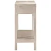 Image de vidaXL Table console blanc 110x35x75 cm bois de manguier solide