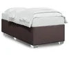 Image de vidaXL Cadre de lit sans matelas marron foncÃ© 100x200 cm tissu