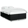 Image de vidaXL Cadre de lit sans matelas noir 140x190 cm tissu