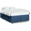Image de vidaXL Cadre de lit sans matelas bleu 140x200 cm tissu