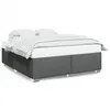 Image de vidaXL Cadre de lit Gris foncÃ© 200 x 200 cm Tissu