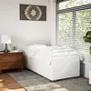 Image de vidaXL Cadre de lit Blanc 90x190 cm Similicuir