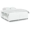 Image de vidaXL Cadre de lit sans matelas blanc 200x200 cm similicuir