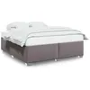 Image de vidaXL Cadre de lit sans matelas gris 200x200 cm similicuir