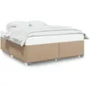 Image de vidaXL Cadre de lit sans matelas cappuccino 200x200 cm similicuir