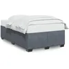 Image de vidaXL Cadre de lit sans matelas gris foncÃ© 120x190 cm velours
