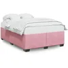Image de vidaXL Cadre de lit sans matelas rose 140x190 cm velours