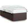 Image de vidaXL Cadre de lit Marron foncÃ© 90x190 cm Tissu