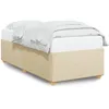 Image de vidaXL Cadre de lit CrÃ¨me 90x190 cm Tissu