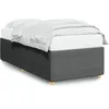 Image de vidaXL Cadre de lit sans matelas gris foncÃ© 90x190 cm tissu