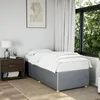 Image de vidaXL Cadre de lit sans matelas gris clair 90x200 cm tissu