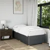 Image de vidaXL Cadre de lit sans matelas gris foncÃ© 100x200 cm tissu