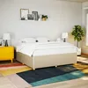 Image de vidaXL Cadre de lit sans matelas crÃ¨me 200x200 cm tissu