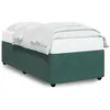 Image de vidaXL Cadre de lit sans matelas vert foncÃ© 90x200 cm velours
