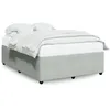 Image de vidaXL Cadre de lit sans matelas gris clair 140x190 cm velours