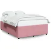 Image de vidaXL Cadre de lit sans matelas rose 160x200 cm velours