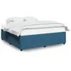 Image de vidaXL Cadre de lit sans matelas bleu 200x200 cm velours