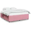Image de vidaXL Cadre de lit sans matelas rose 200x200 cm velours