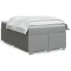 Image de vidaXL Sommier Ã  lattes de lit avec matelas Gris clair 120x200cm Tissu