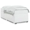 Image de vidaXL Sommier Ã  lattes de lit avec matelas Blanc 80x200 cm Similicuir