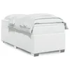 Image de vidaXL Sommier Ã  lattes de lit avec matelas Blanc 90x190 cm Similicuir