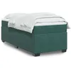 Image de vidaXL Sommier Ã  lattes de lit et matelas Vert foncÃ© 80x200 cm Velours