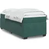 Image de vidaXL Sommier Ã  lattes de lit avec matelas Vert foncÃ© 90x190 cm