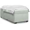 Image de vidaXL Sommier Ã  lattes de lit et matelas Gris clair 90x200 cm Velours