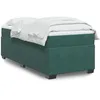 Image de vidaXL Sommier Ã  lattes de lit avec matelas Vert foncÃ© 100x200 cm