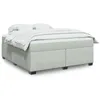 Image de vidaXL Sommier Ã  lattes de lit et matelas Gris clair 180x200cm Velours