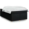 Image de vidaXL Sommier Ã  lattes de lit avec matelas Noir 120x200 cm Tissu